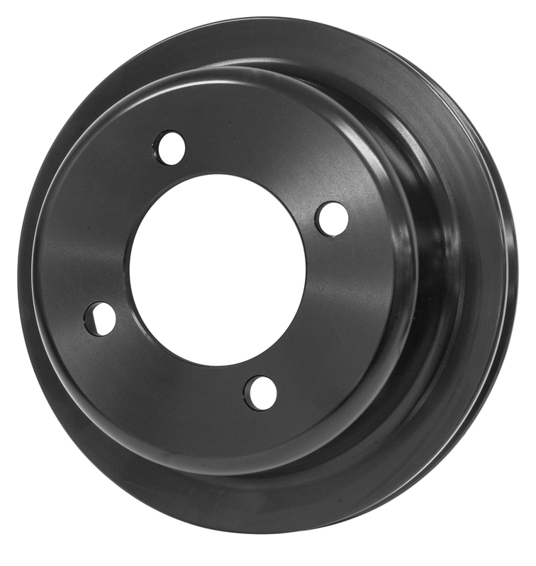 Proflow Billet Crank Pulley, V-Belt, 1-Groove, Aluminium Anodised Black, For Ford, 302-351C, Some Windsor