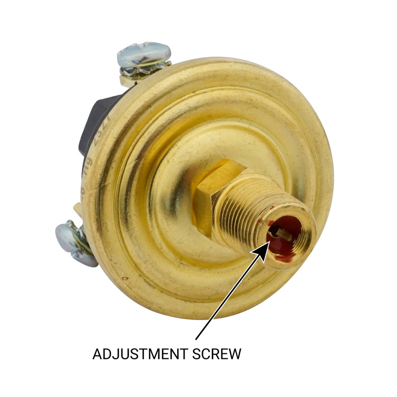 Proflow Vacuum Triggered Safety Switch, Hobbs Switch, 3 Terminal, Norm Open Or Norm Closed Option, Adjustable Set Point 18-22"Hg, 1/8 in. NPT, Each