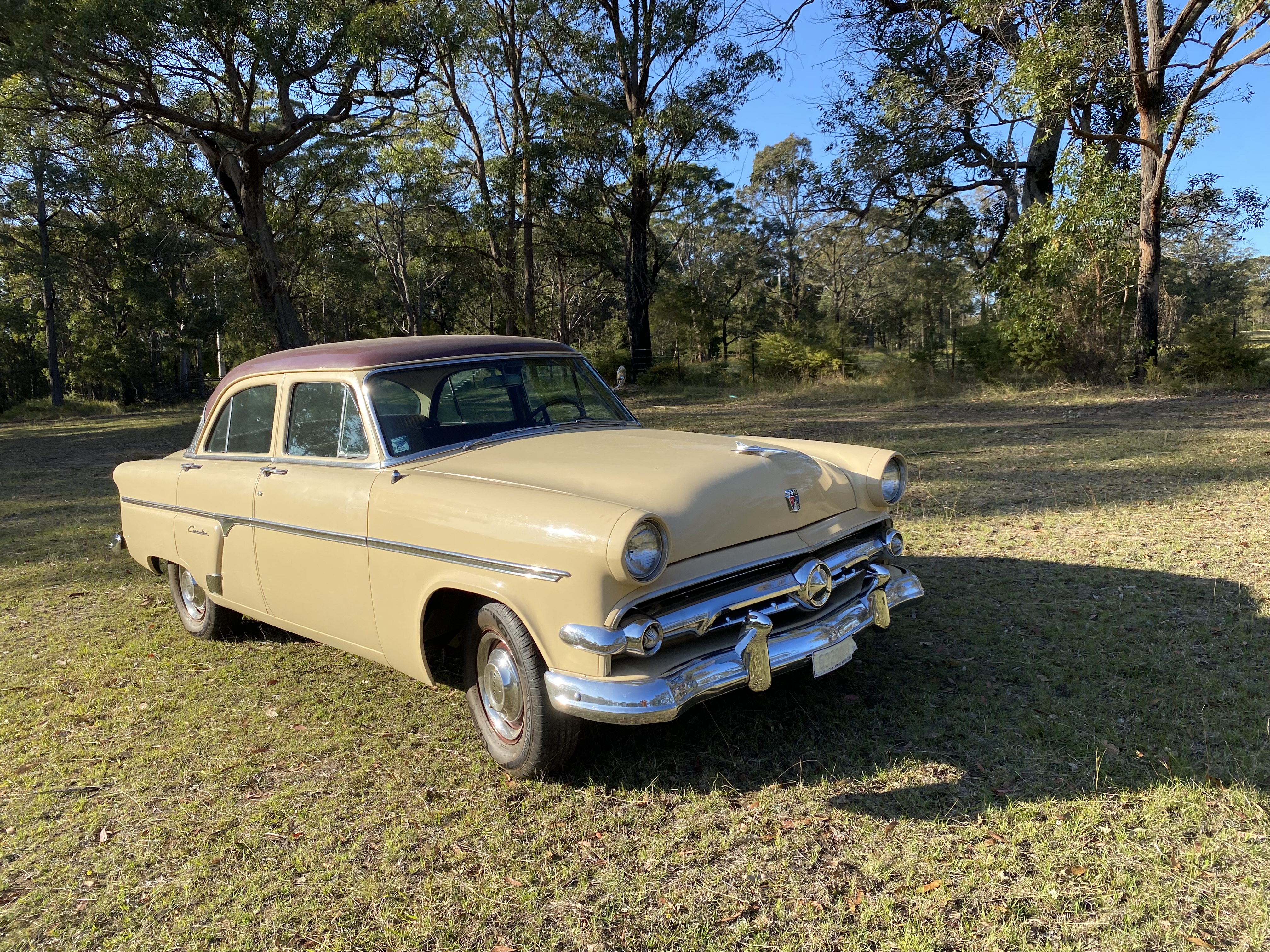 1954 FORD CUSTOMLINE SINGLE SPINNER MANUAL 4D SEDAN