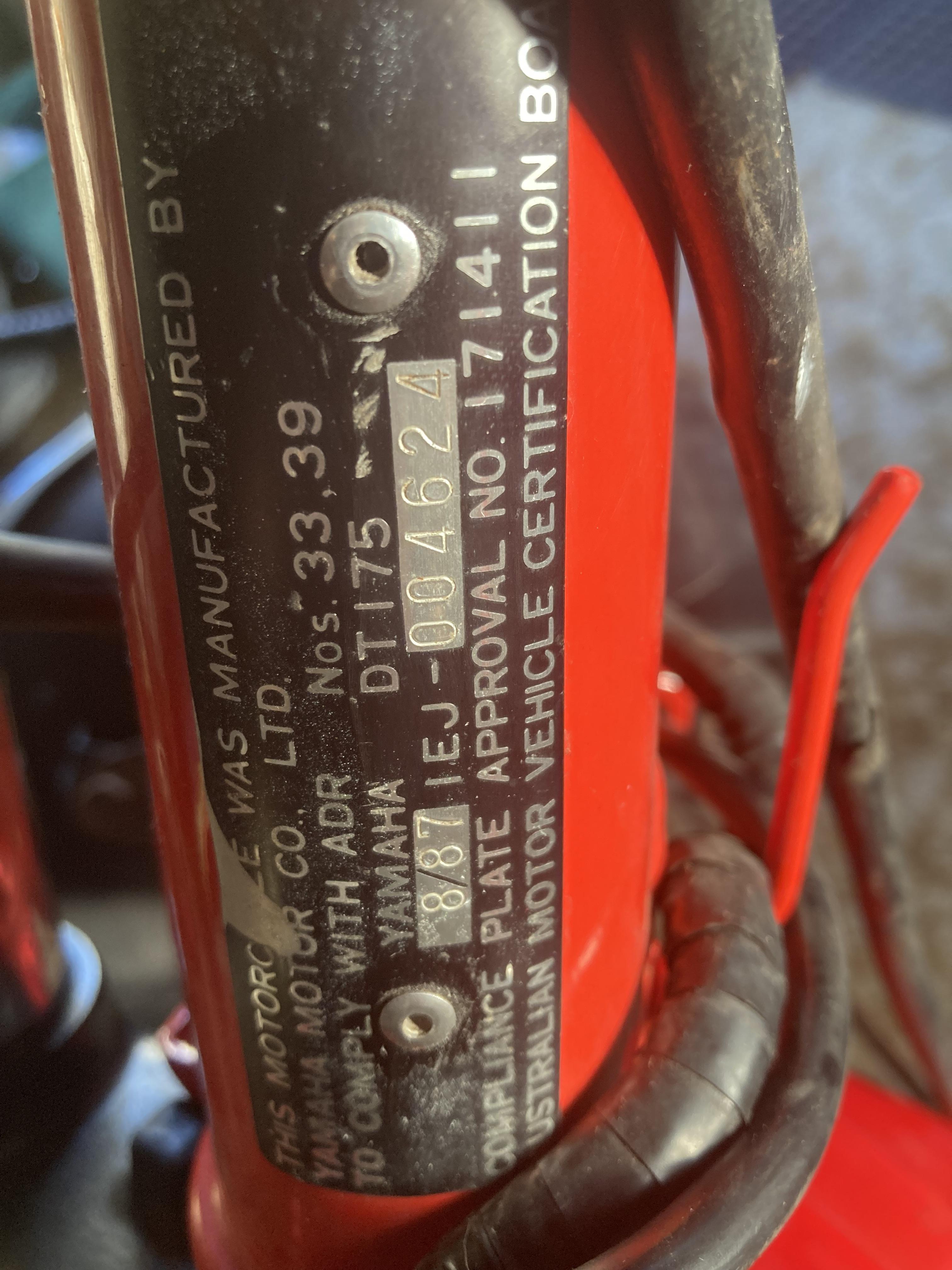 1987 YAMAHA DT175 TRAIL