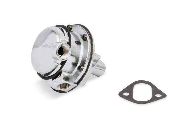 Holley Fuel Pump, Mechanical, 110 GPH, Gasoline, For Chevrolet Small Block, Aluminum, Silver, Each