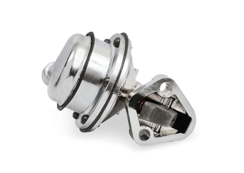 Holley Fuel Pump, Mechanical, 110 GPH, Gasoline, For Chevrolet Small Block, Aluminum, Silver, Each