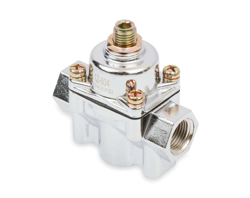 Holley Fuel Pressure Regulator, Tumble Polished, 1-4 psi, Universal, Each