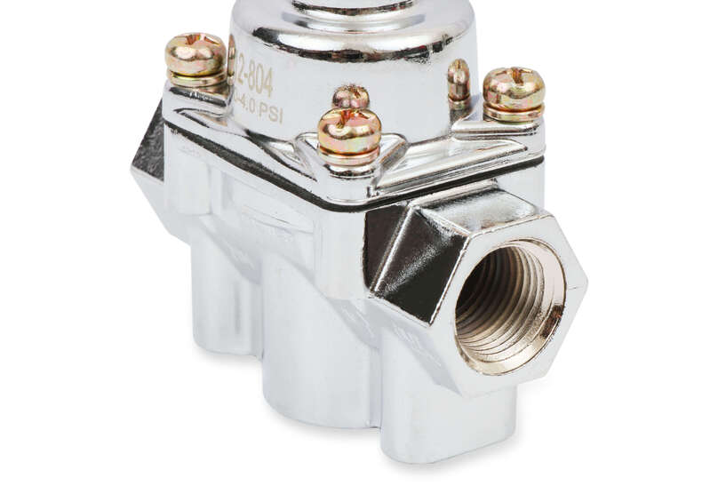 Holley Fuel Pressure Regulator, Tumble Polished, 1-4 psi, Universal, Each