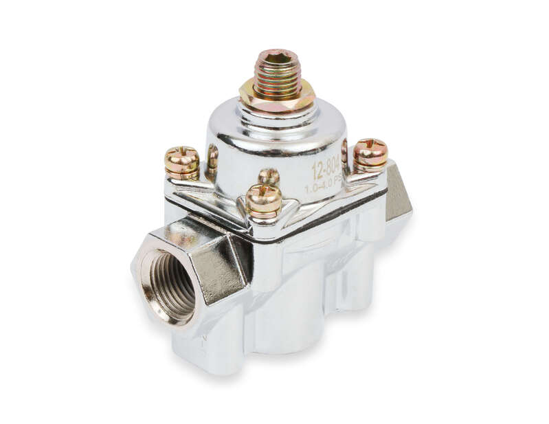 Holley Fuel Pressure Regulator, Tumble Polished, 1-4 psi, Universal, Each