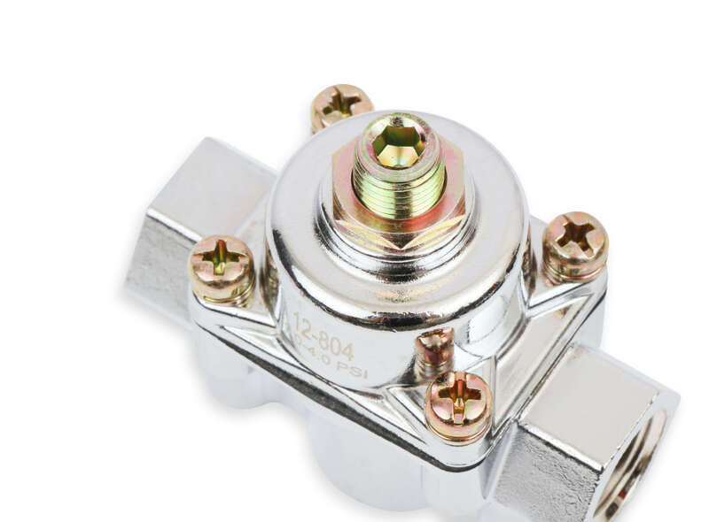Holley Fuel Pressure Regulator, Tumble Polished, 1-4 psi, Universal, Each