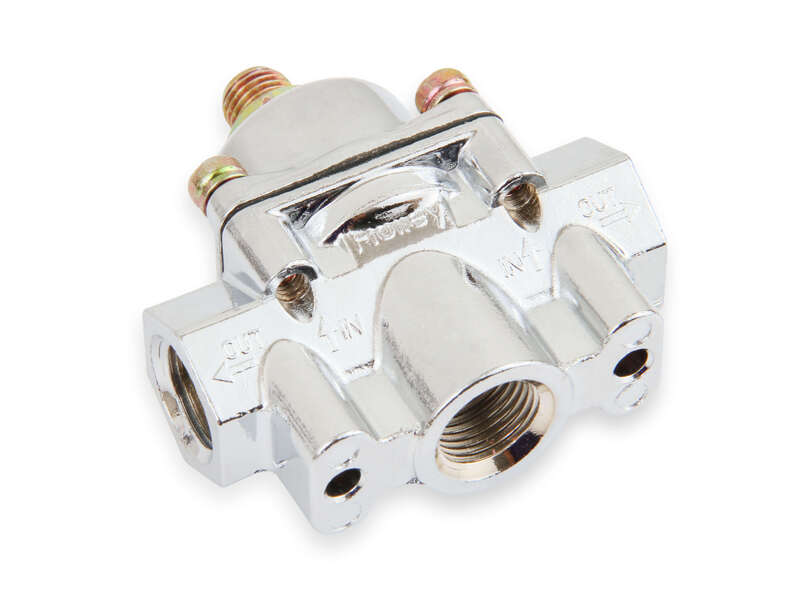Holley Fuel Pressure Regulator, Tumble Polished, 1-4 psi, Universal, Each