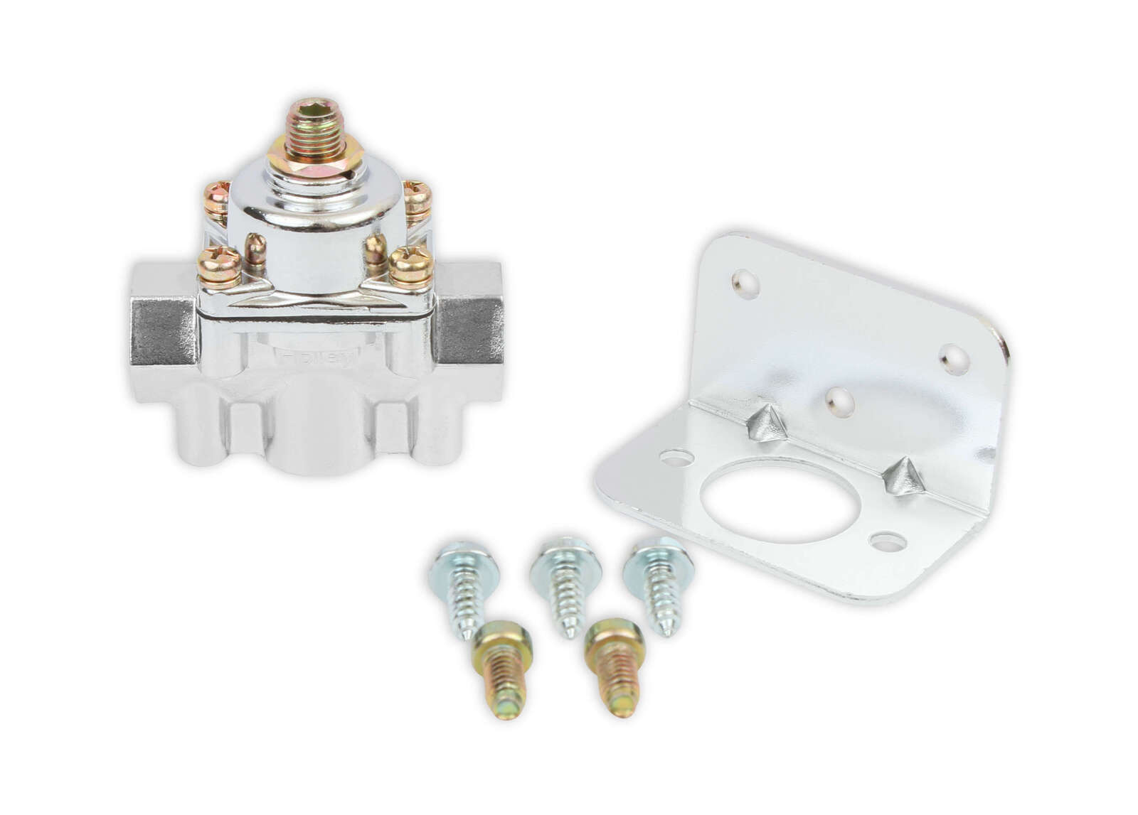 Holley Fuel Pressure Regulator, Tumble Polished, 1-4 psi, Universal, Each