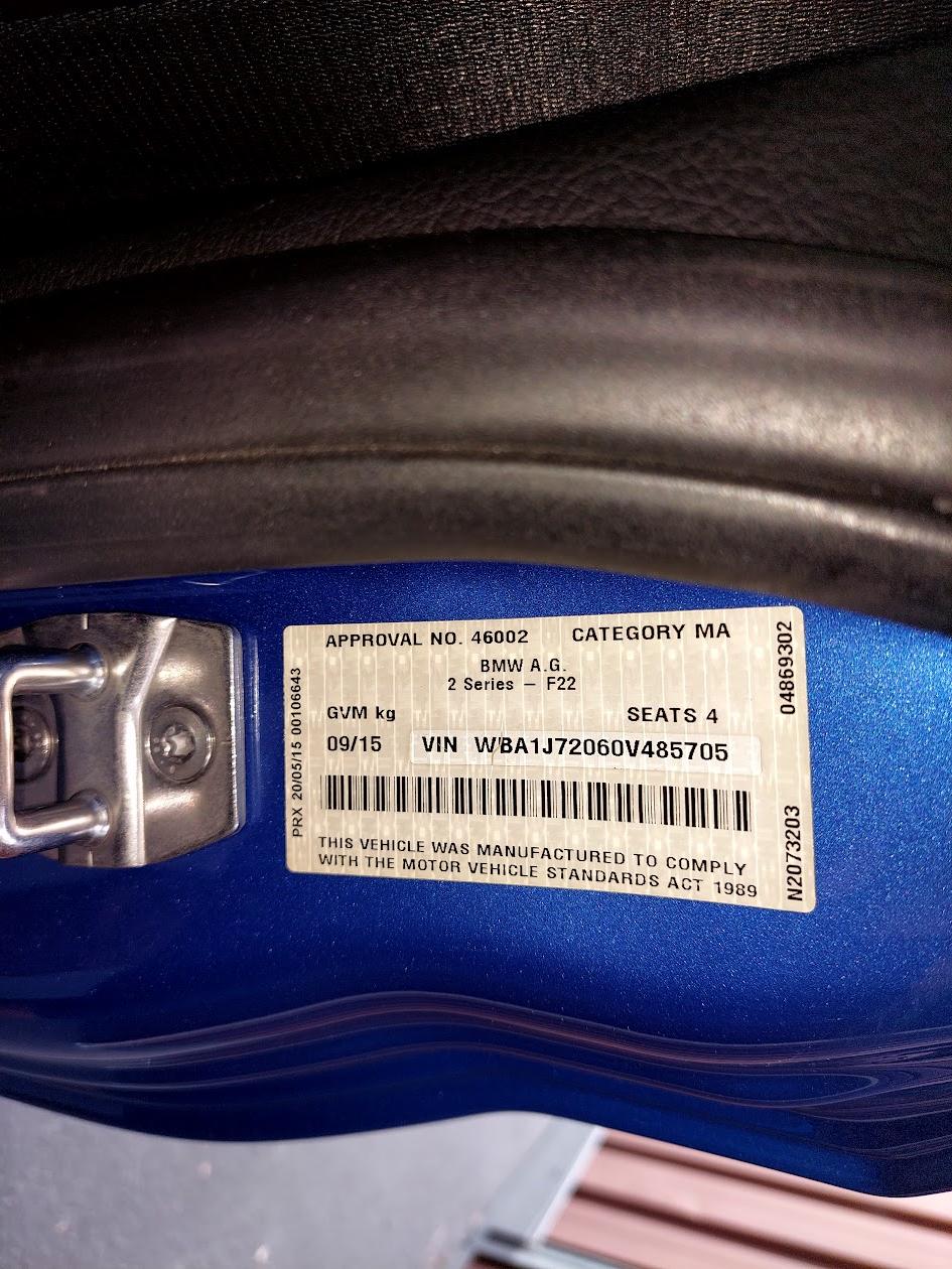 2015 BMW F22 MY15 M235i 8 SP AUTOMATIC 2D COUPE