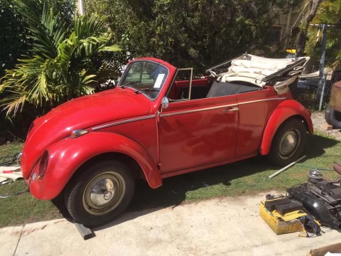 1966 VOLKSWAGEN KARMANN BEETLE 4 SP MANUAL 2D CABRIOLET