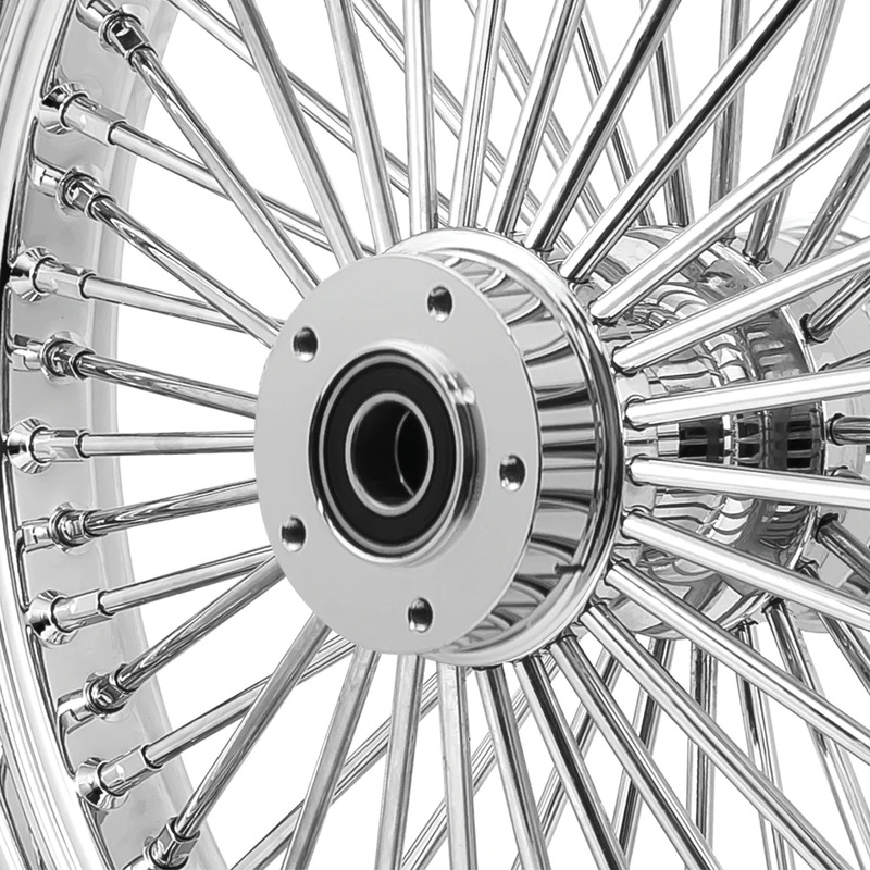 Attitude Inc Wheel, Rear, MaxSpoke, Chrome/Chrome, For Harley-Davidson , 16 x 3.5 in. , 25mm Axle, Each