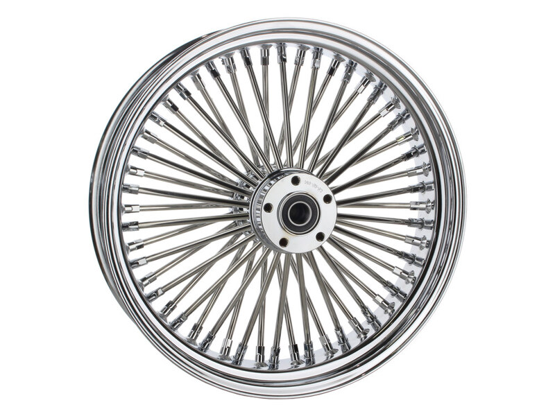 Attitude Inc Wheel, Rear, MaxSpoke, Chrome/Chrome, For Harley-Davidson , 16 x 3.5 in. , 25mm Axle, Each