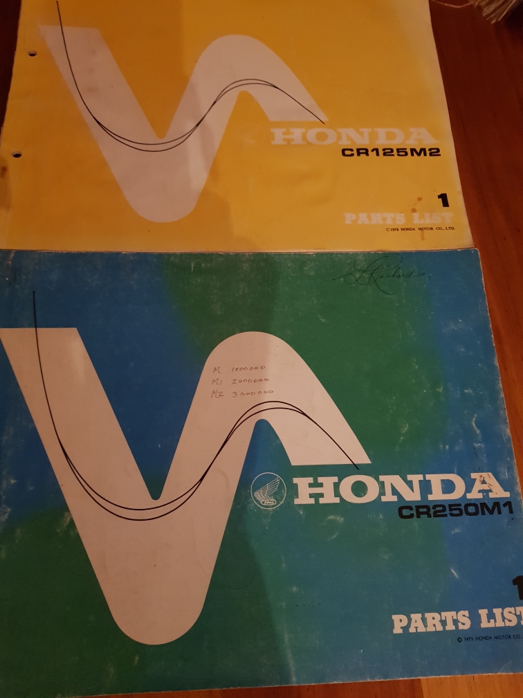 HONDA CR125M2 PARTS BOOK