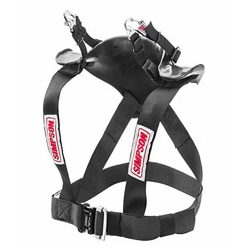 Simpson Head and Neck Restraint System, Hybrid Pro Lite, Sliding Tether and Dual End Tether, M61 Quick-release Anchor, FIA 8858-10, Small, Each
