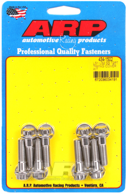 ARP Timing Cover Bolts, Stainless Steel, Polished, 12-Point, For Chevrolet, LS1/LS2, Kit