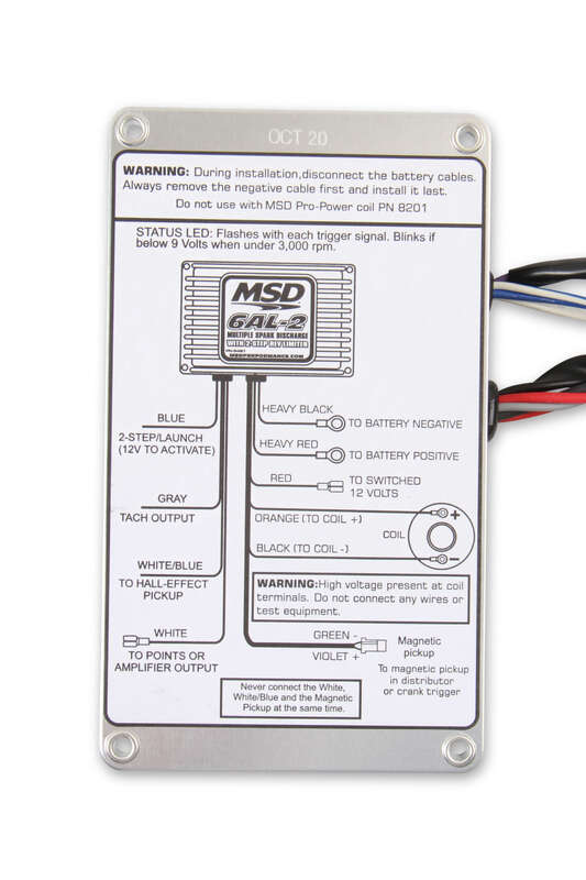 MSD Ignition Box, 6AL-2, Digital CD, with Rev Limiter, Black, Each