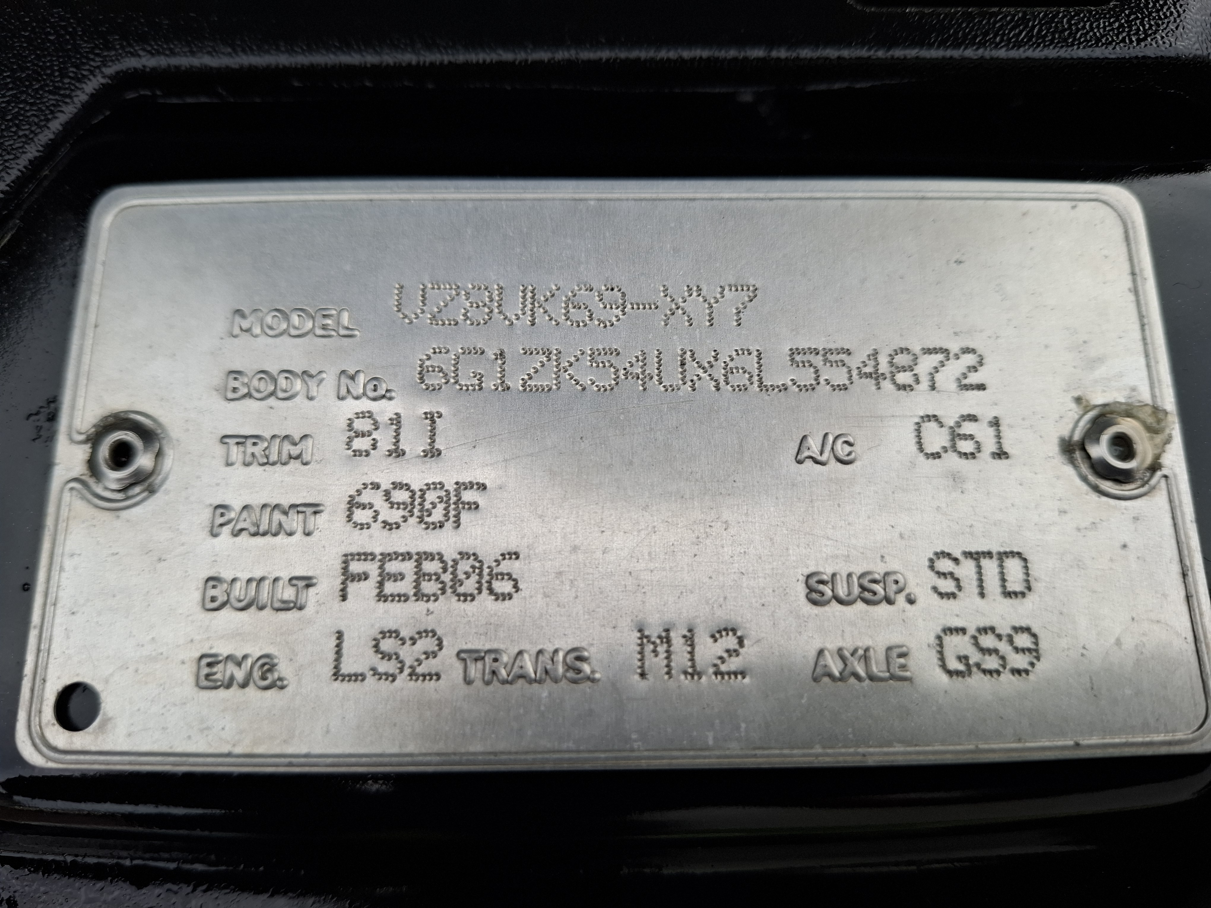 2006 HSV CLUBSPORT Z SERIES HSV DEALER TEAM EDITION 6 SP MANUAL 4D SEDAN