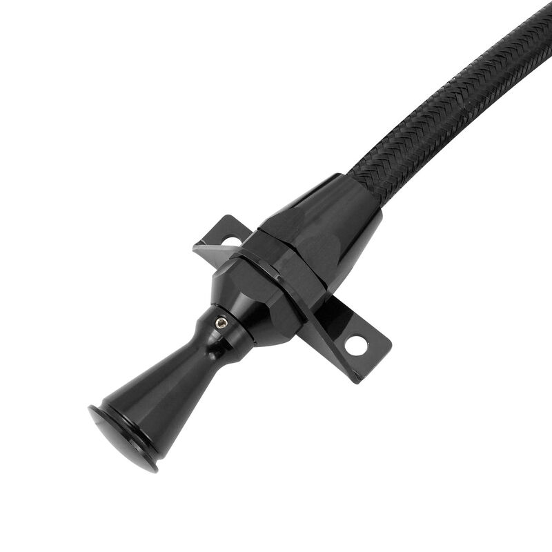 Proflow Transmission Dipstick, Braided Stainless Black, For Holden Commodore VE-VF, GM 6L80/6L80E, Billet Handle, Universal Firewall Mount, Each