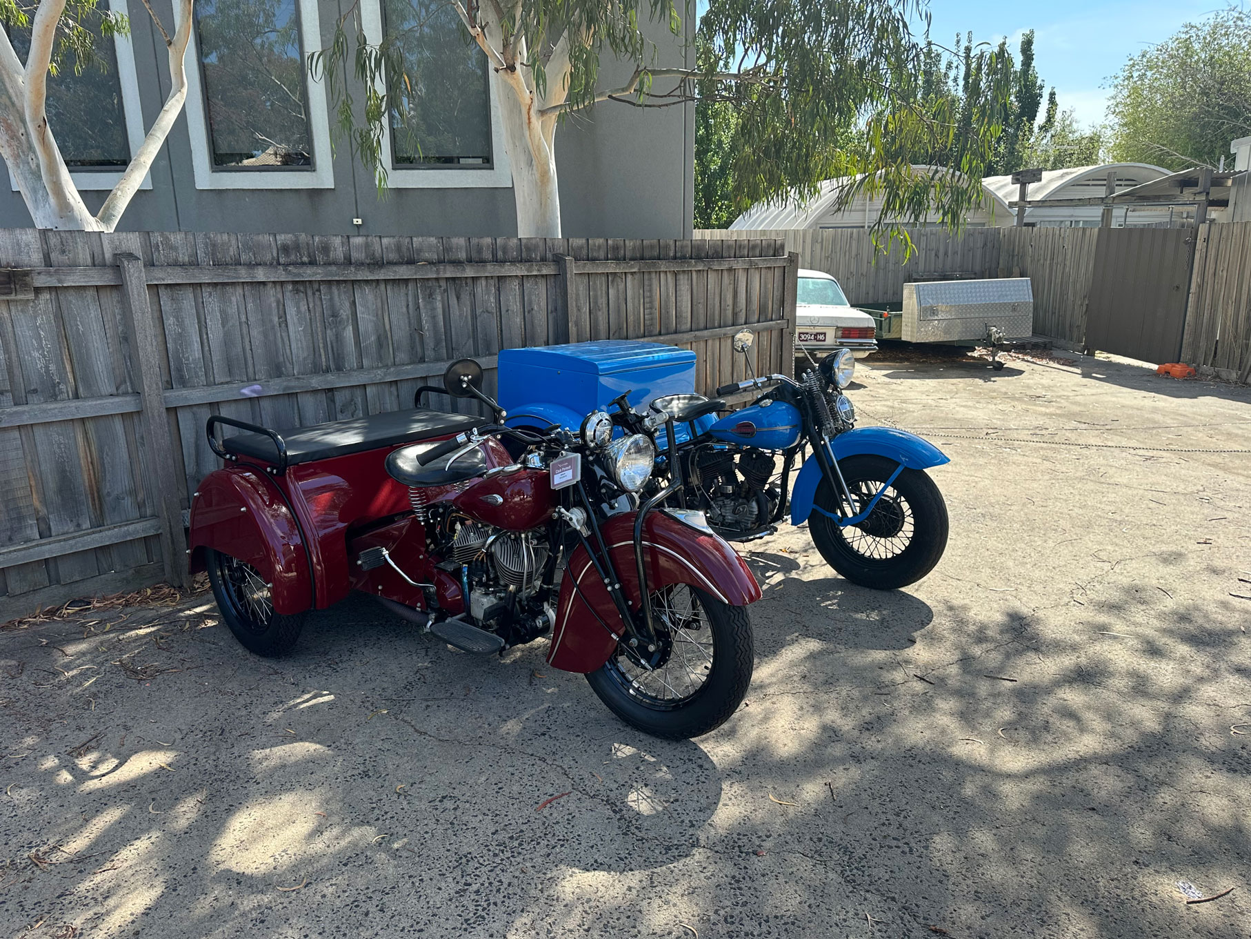 PAIR - 1941 HARLEY-DAVIDSON SERVICAR & 1941 INDIAN TRIKE