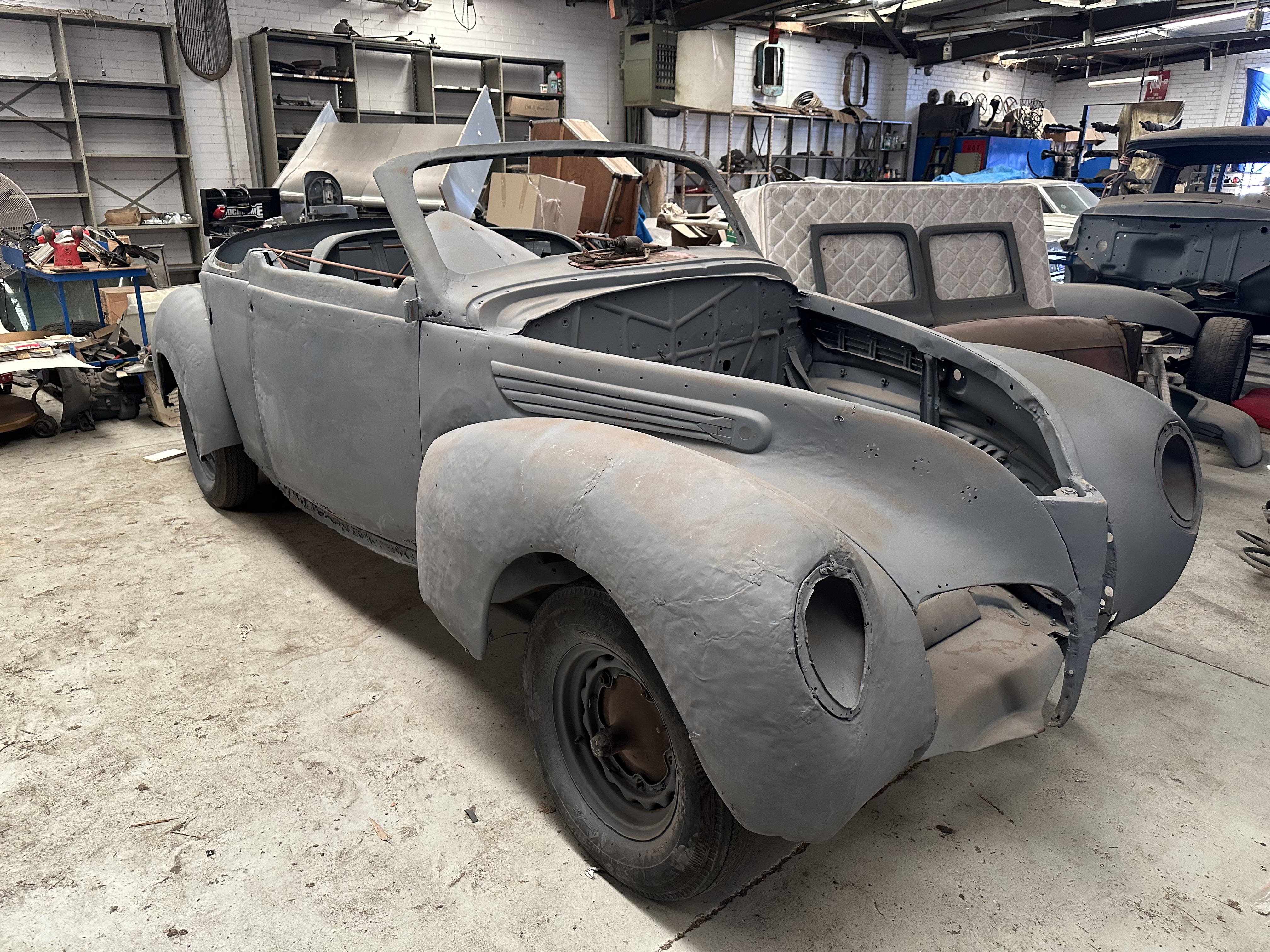 1938 LINCOLN ZEPHYR CONVERTIBLE COUPE PROJECT