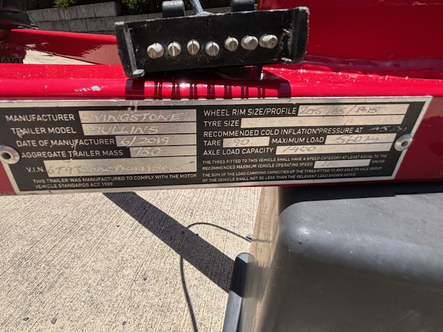 2019 MULLINS CUSTOM LUGGAGE TRAILER