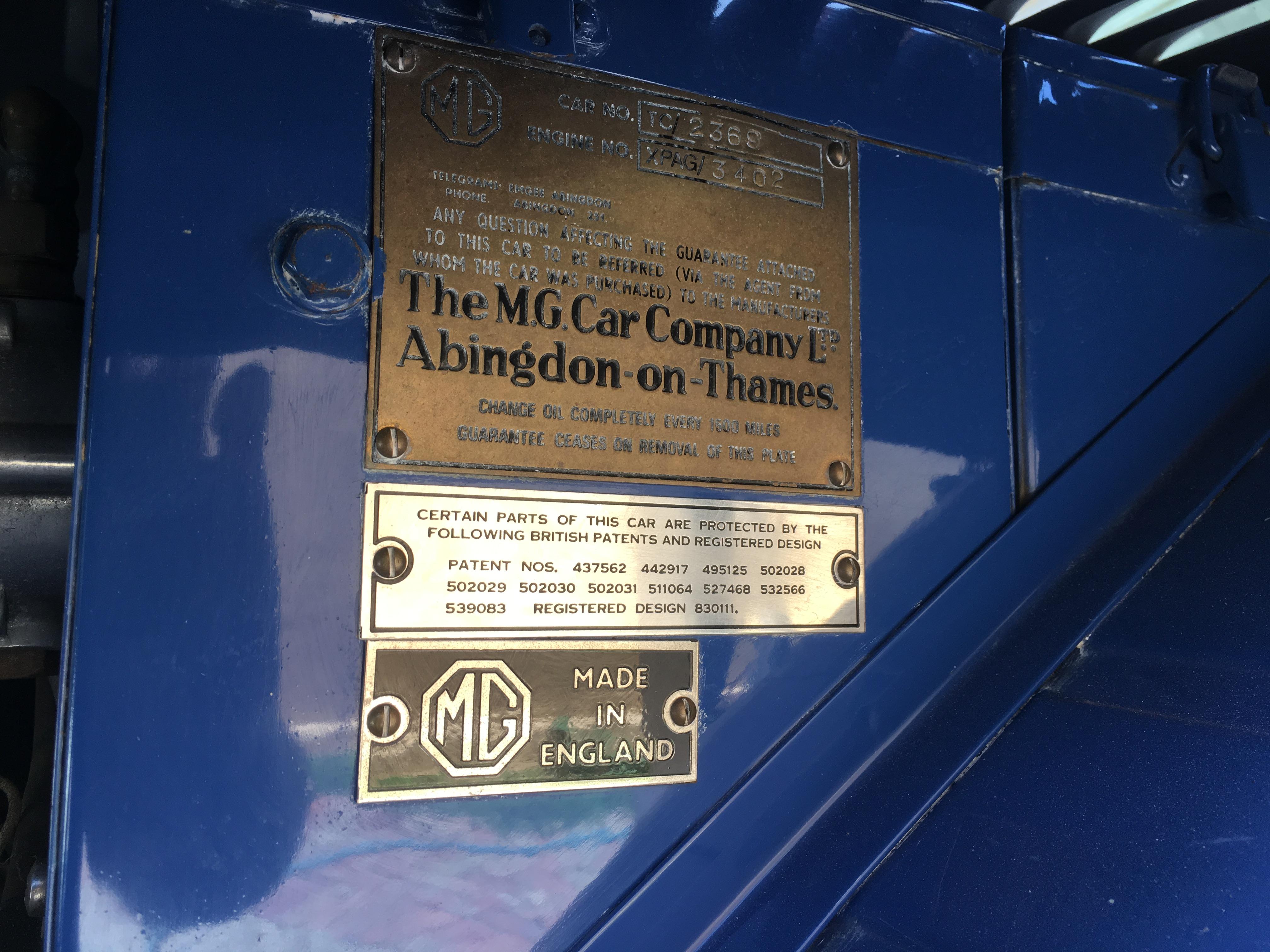 1947 MG TC ROADSTER
