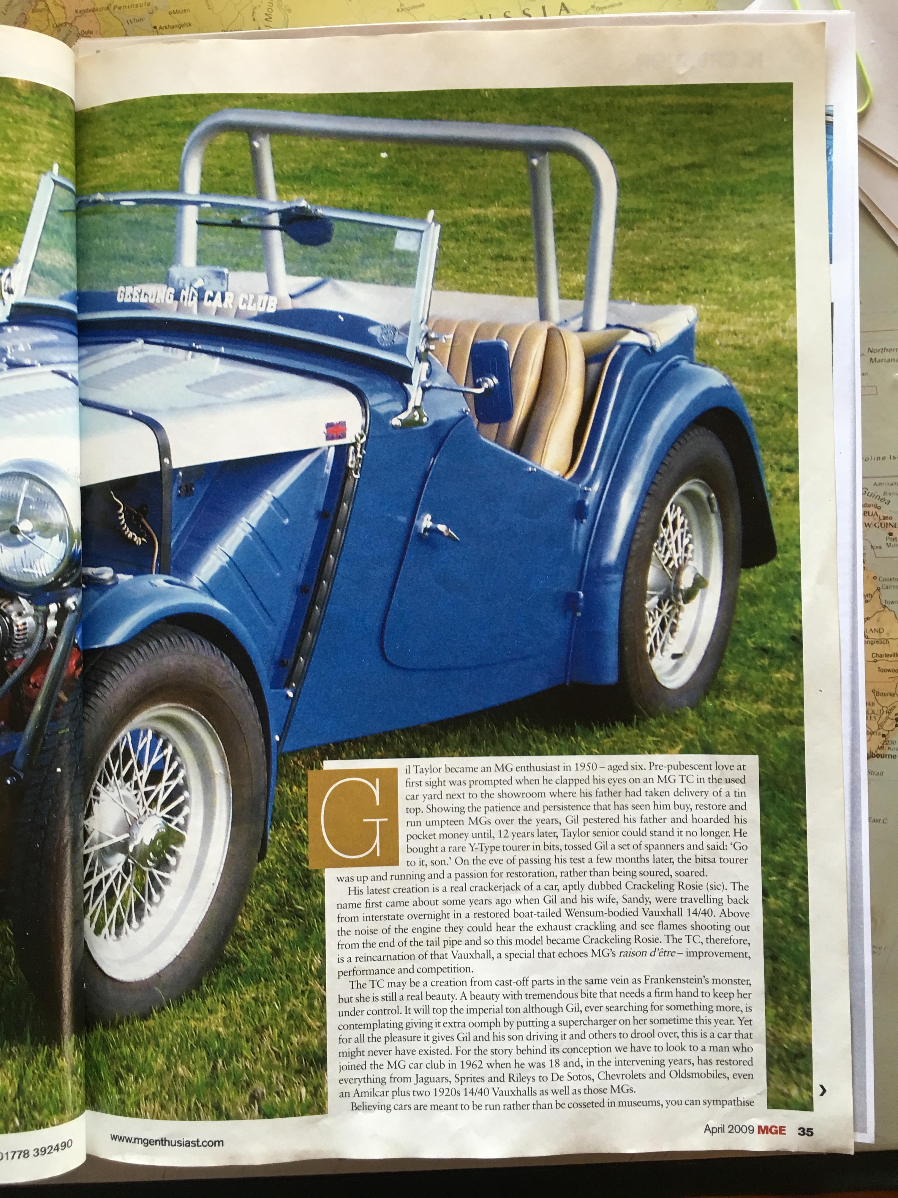 1947 MG TC ROADSTER