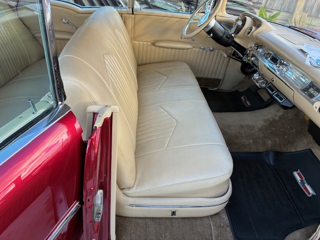 1957 CHEVROLET BEL AIR PILLERLESS 3 SP AUTOMATIC SEDAN