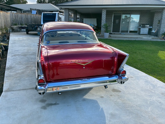 1957 CHEVROLET BEL AIR PILLERLESS 3 SP AUTOMATIC SEDAN