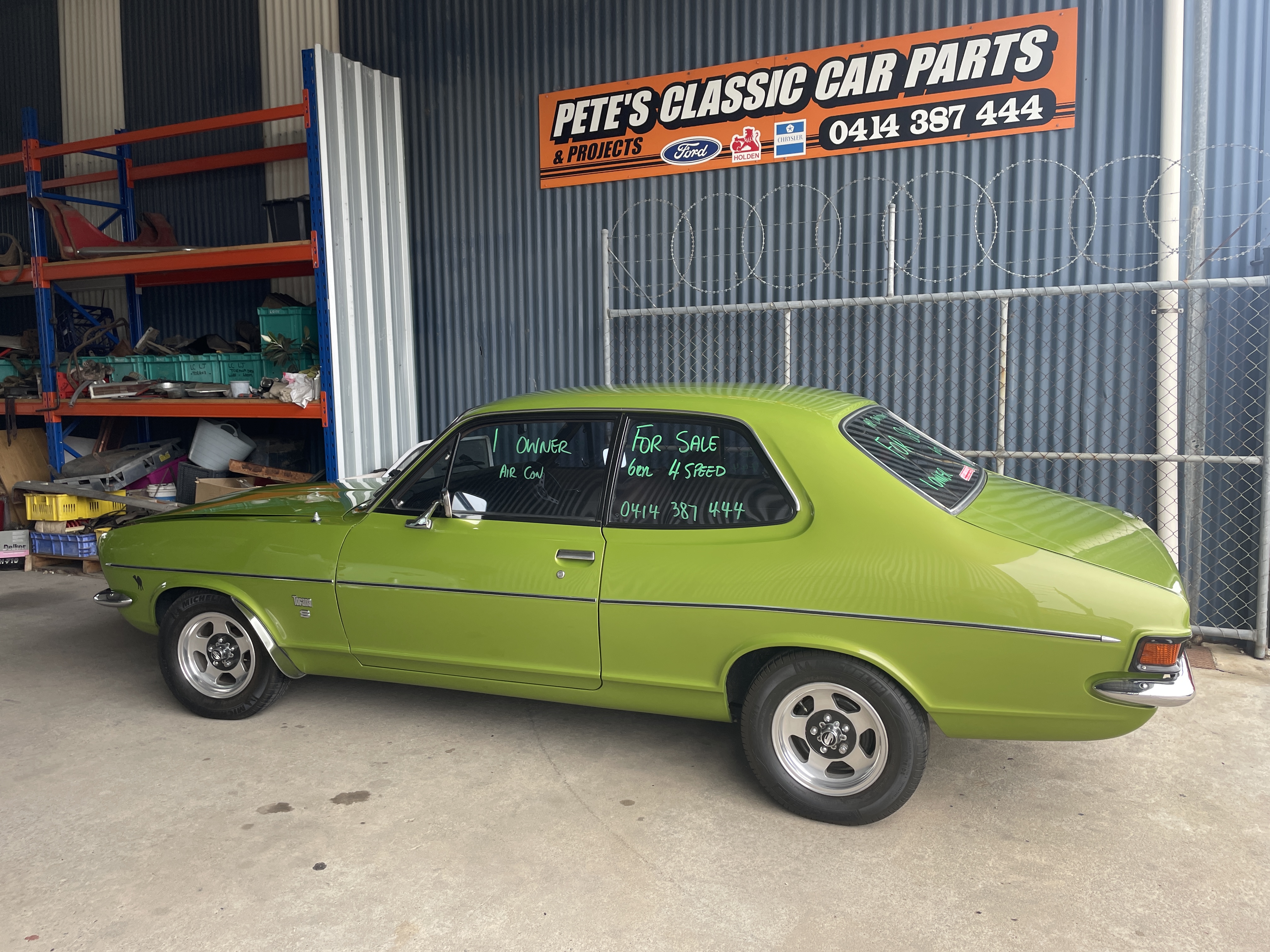 1973 HOLDEN TORANA LJ S 4 SP MANUAL 2D SEDAN