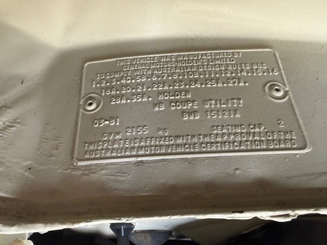 1981 HOLDEN KINGSWOOD WB UTILITY