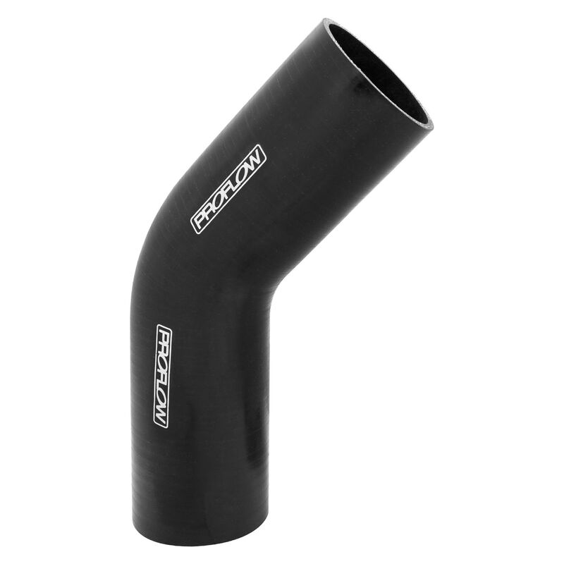 Proflow Hose Tubing Air intake, Silicone, Coupler, 2.00in. 45 Degree Elbow, Black