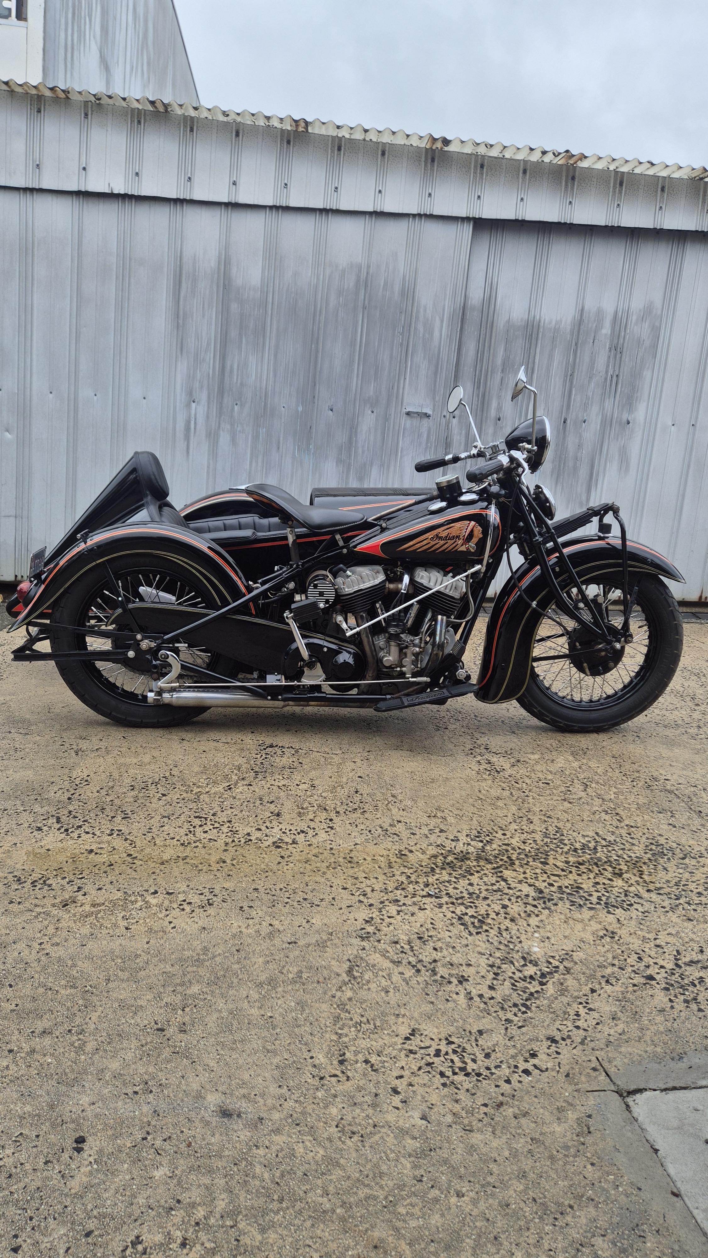 1937 INDIAN CHIEF AND SIDECAR