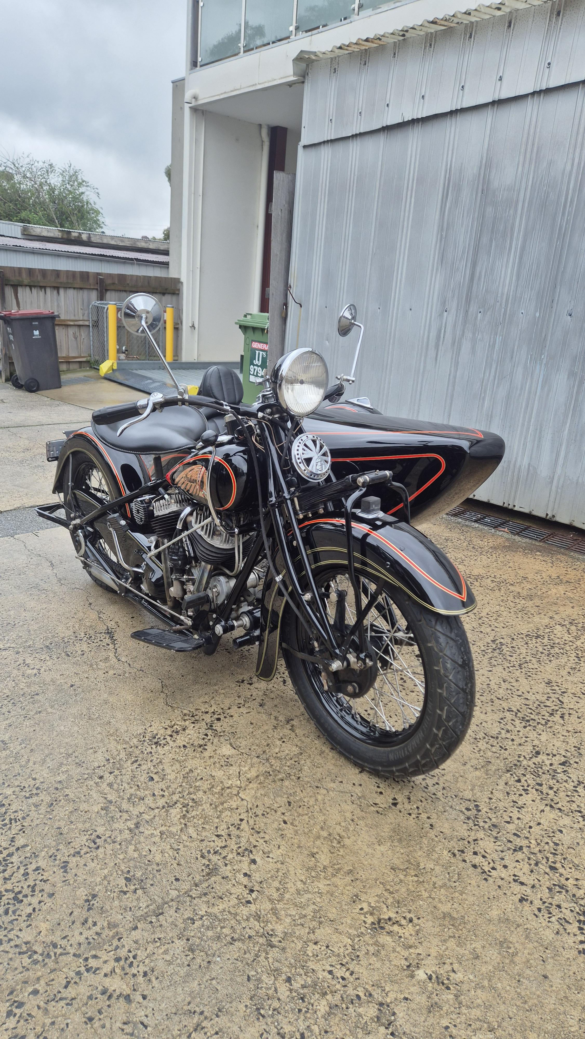1937 INDIAN CHIEF AND SIDECAR