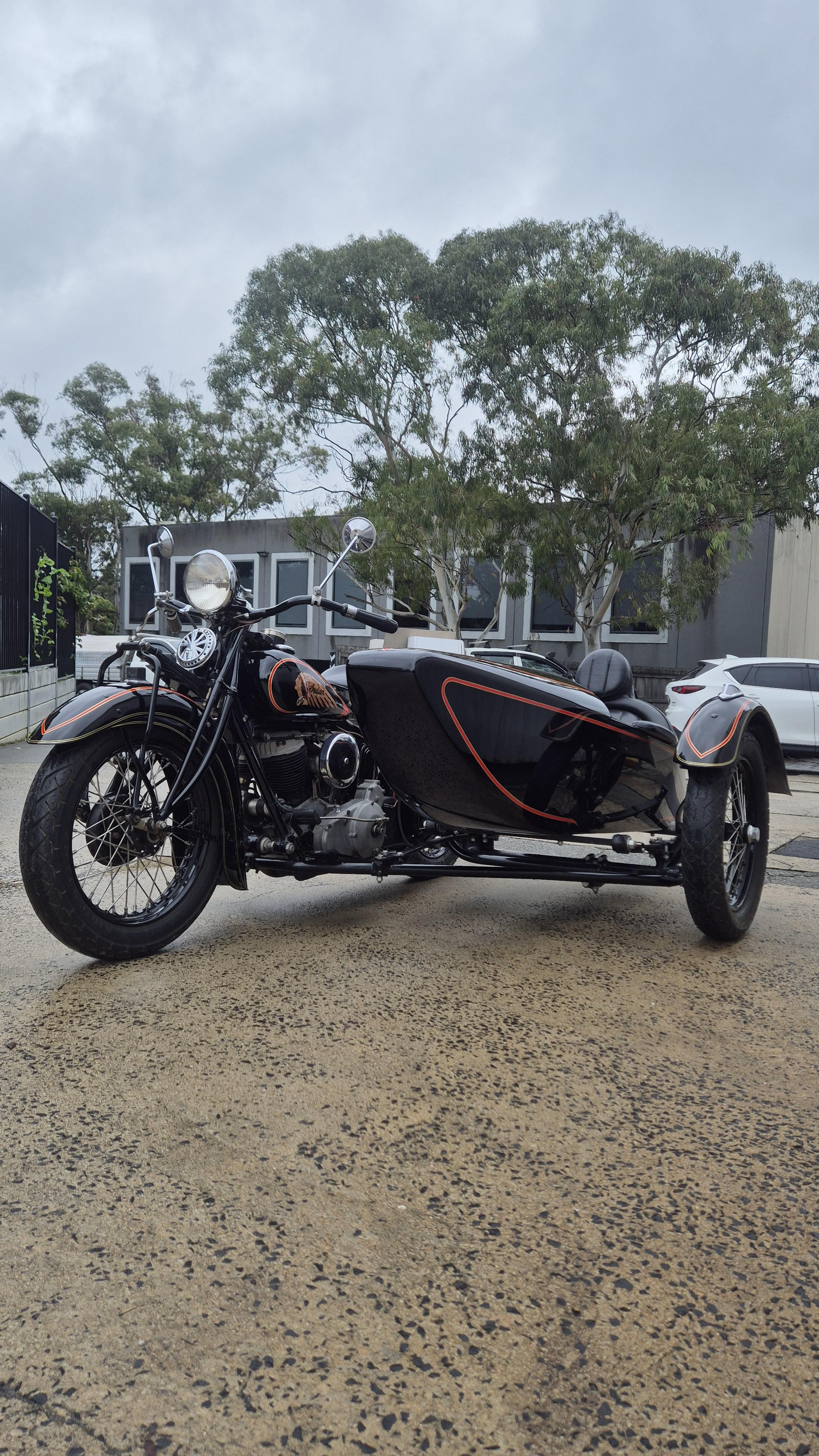 1937 INDIAN CHIEF AND SIDECAR