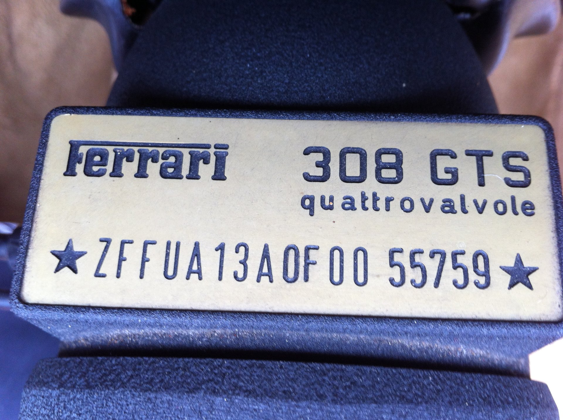 1985 FERRARI 308 GTS QUATTROVALVOLE 5 SP MANUAL COUPE 