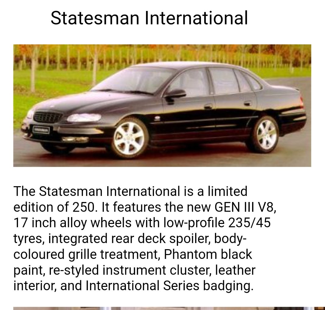 2000 HOLDEN STATESMAN WH INTERNATIONAL 4 SP AUTOMATIC 4D SEDAN