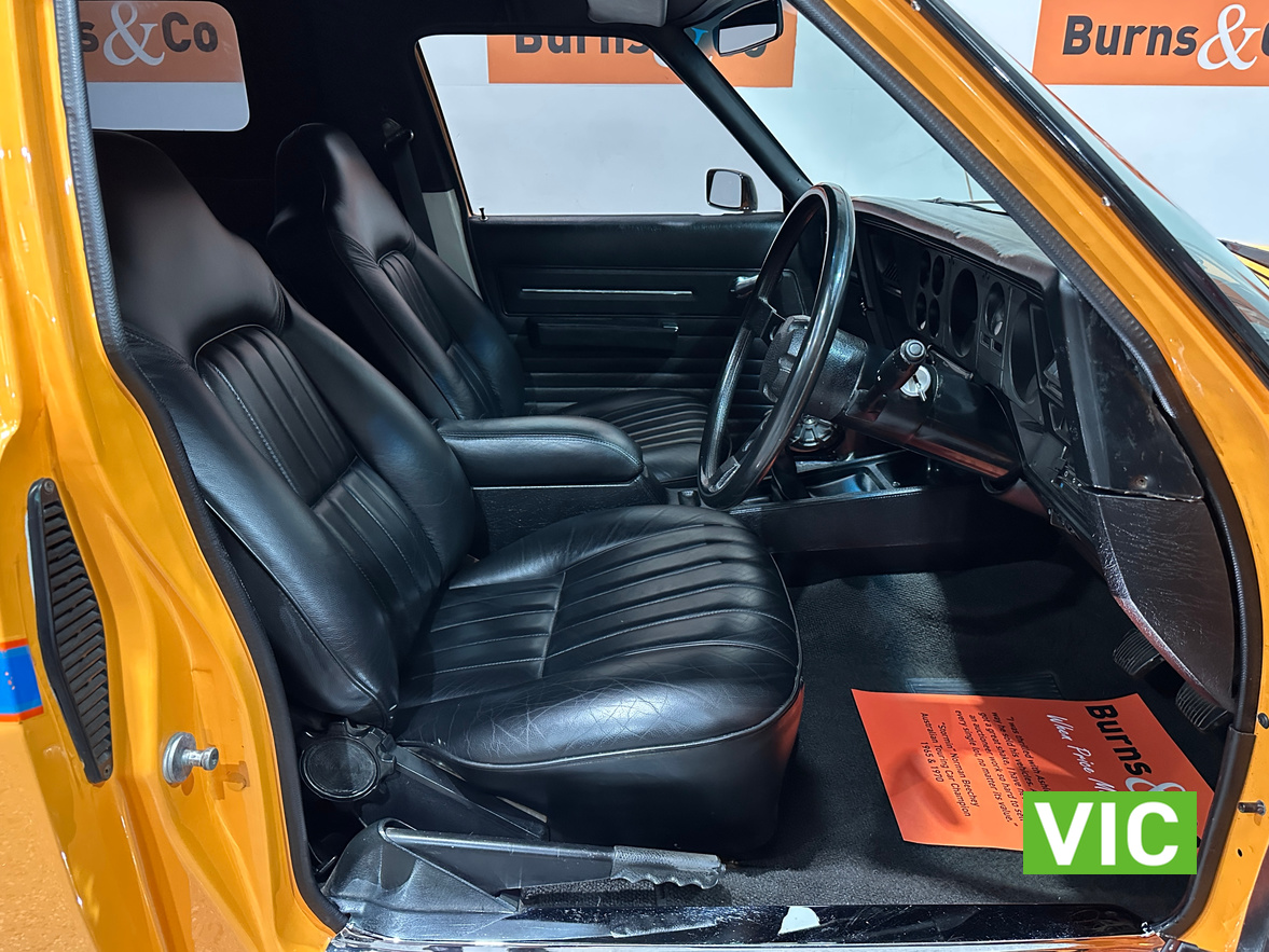 1976 HOLDEN HX SANDMAN FACTORY V8 PAPAYA MANUAL PANELVAN
