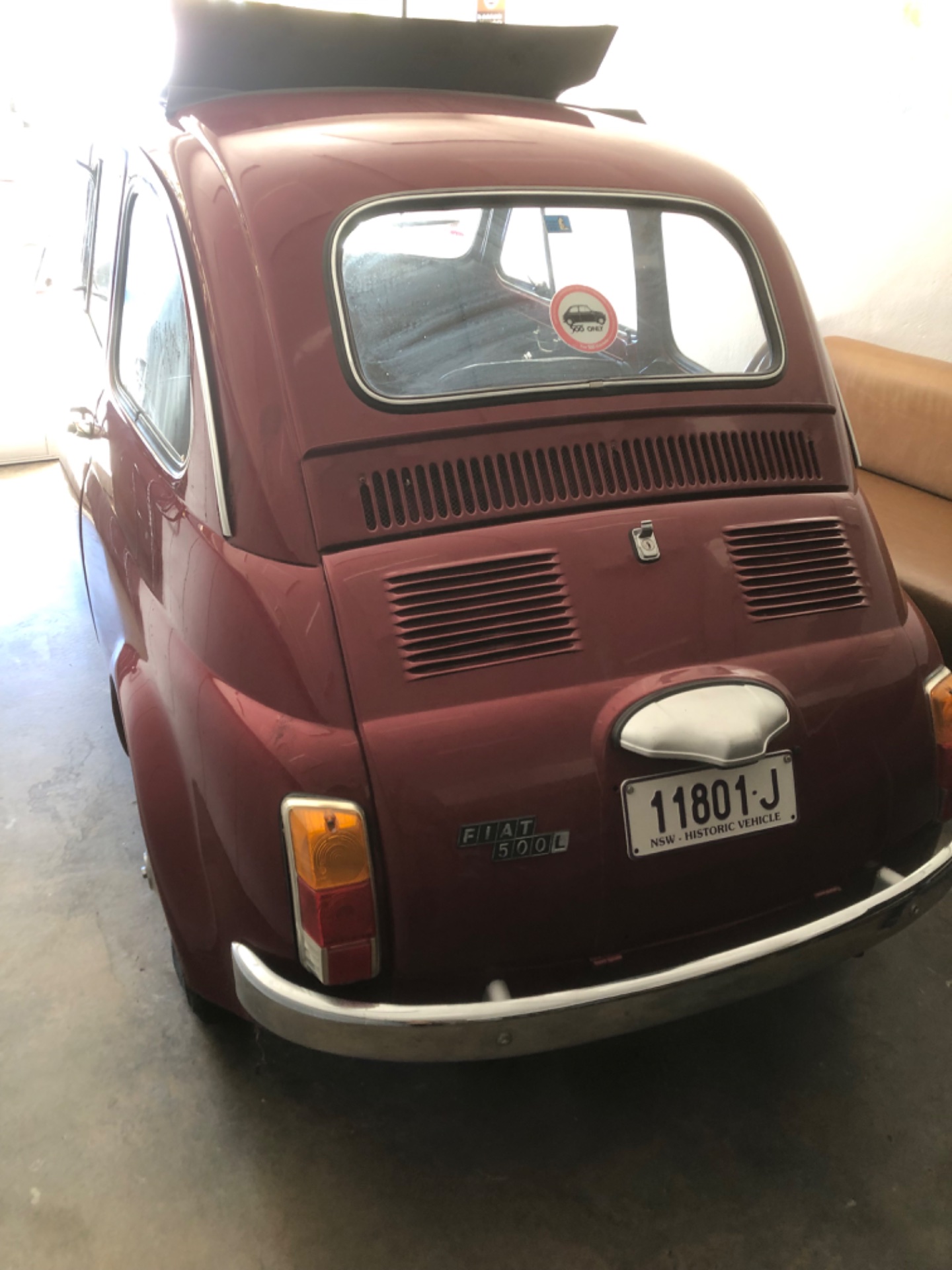 1971 FIAT 500 D SUN-ROOF 4 SP MANUAL 2D SEDAN