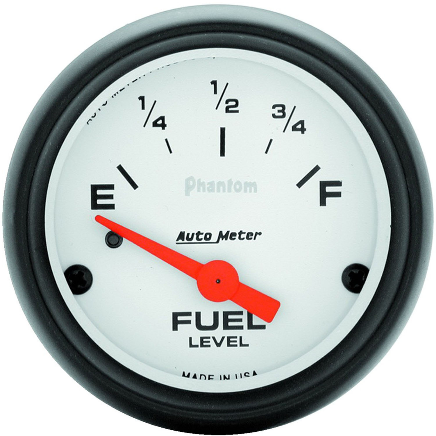 Autometer Gauge, Phantom, Fuel Level, 2 1/16 in, 0-90 Ohms, Electrical, Analog, Each