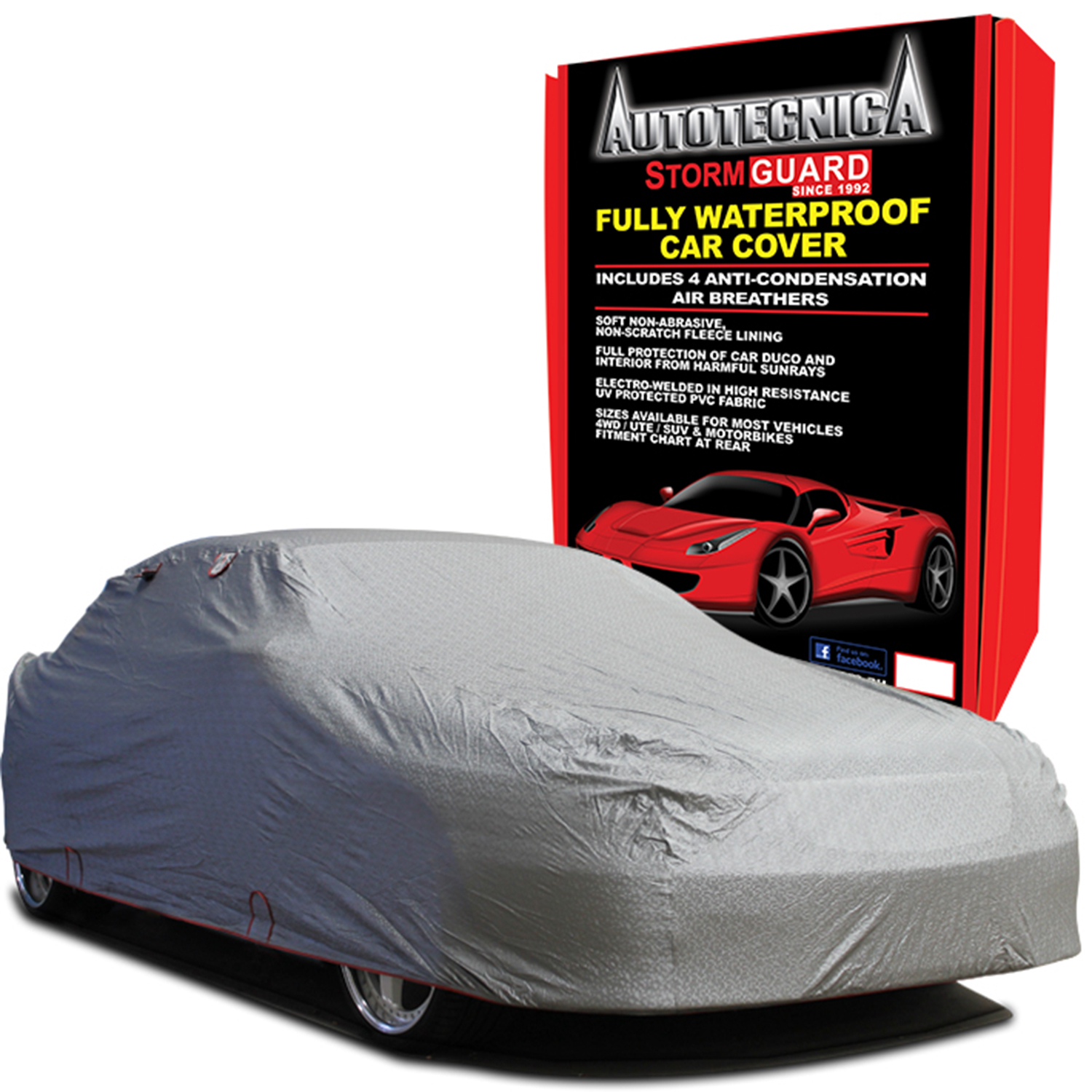 Autotecnica Car Cover, Stormguard Sedan Car Cover XXL up to 5.8m Long, Each
