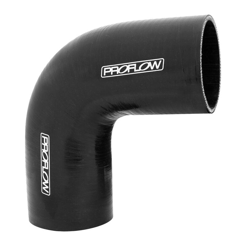 Proflow Hose Tubing Air intake, Silicone, Coupler, 3.00in. 90 Degree Elbow, Black