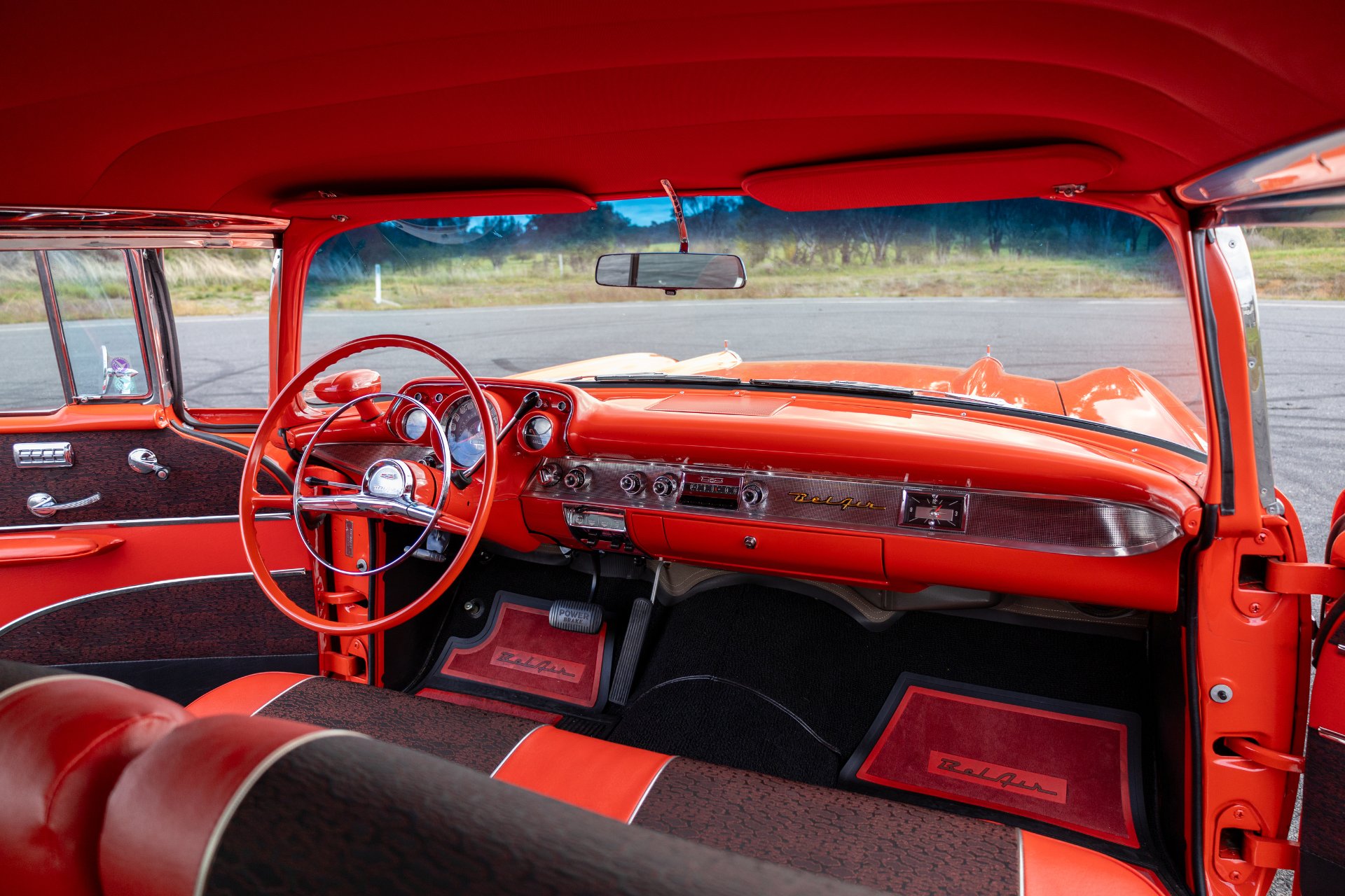 1957 CHEVROLET BEL AIR 3 SP AUTOMATIC COUPE