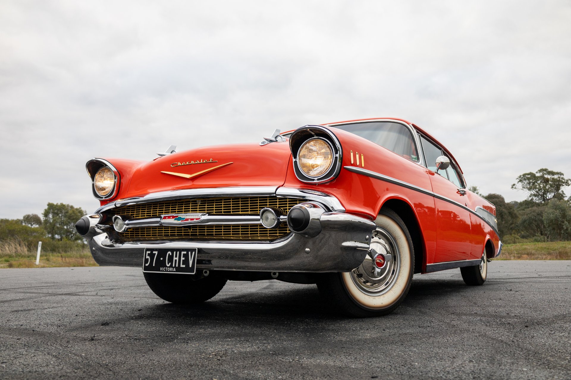 1957 CHEVROLET BEL AIR 3 SP AUTOMATIC COUPE