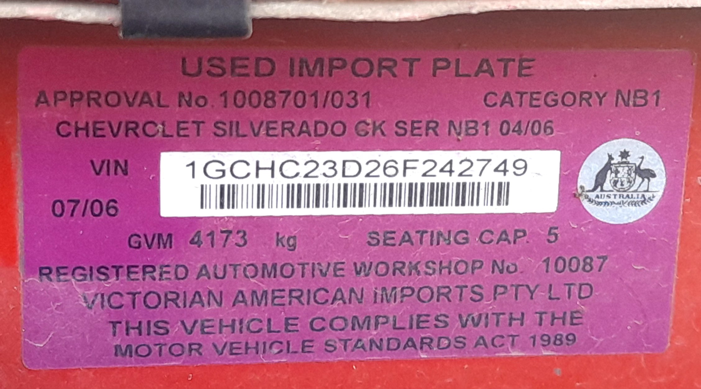 2006 CHEVROLET SILVERADO 2500HD 6 SP AUTOMATIC 4D UTILITY