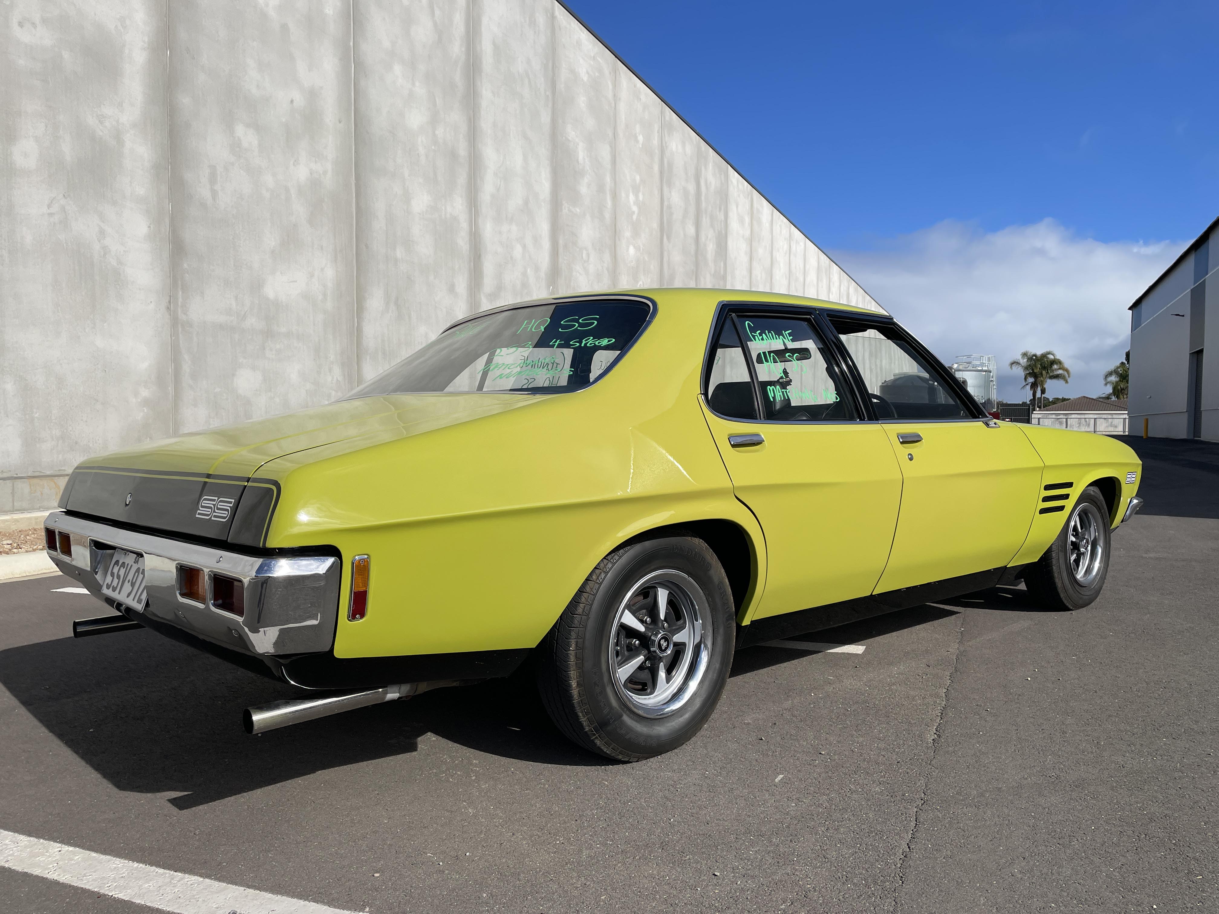1972 HOLDEN HQ SS 4 SP MANUAL 4D SEDAN
