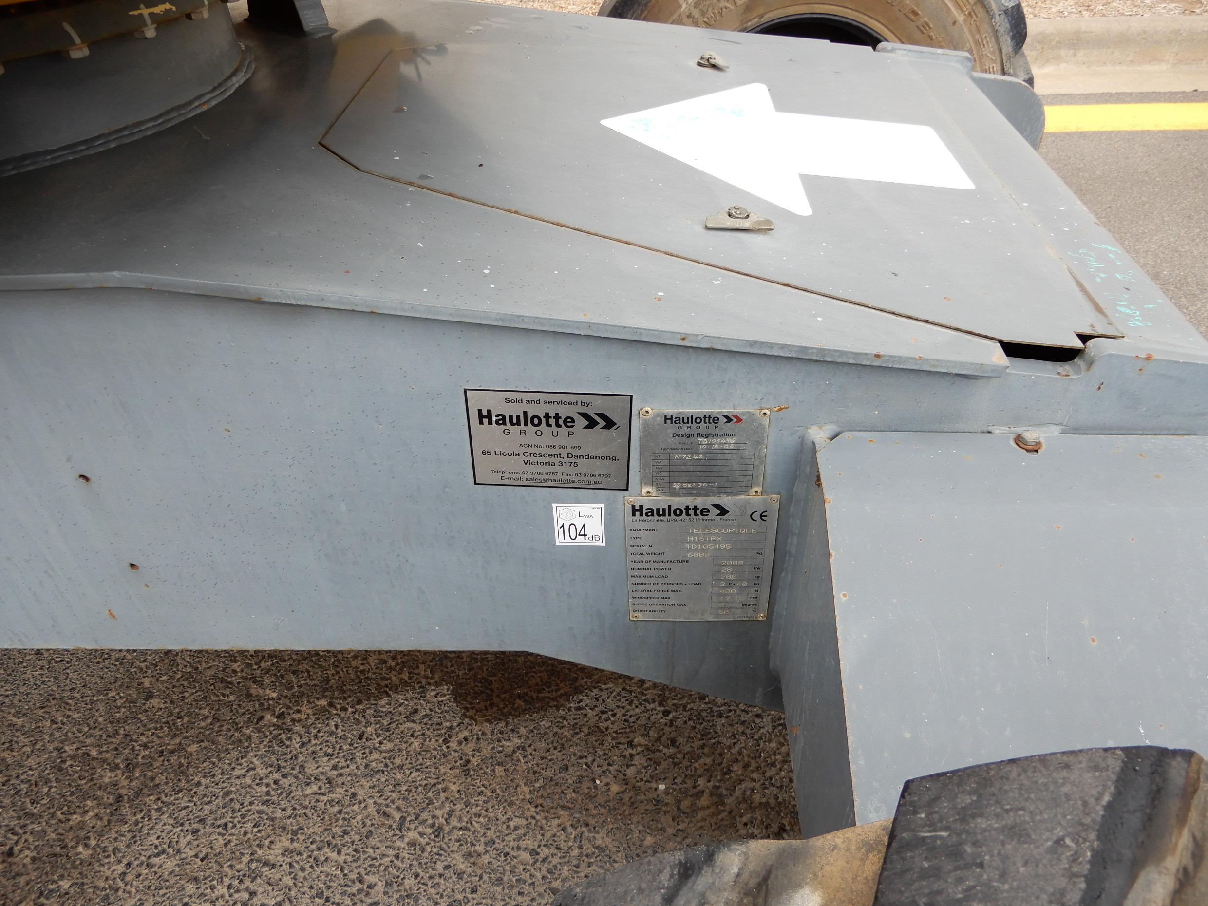 2008 HAULOTTE HA16PXNT ACCESS & HEIGHT SAFETY BOOM LIFT