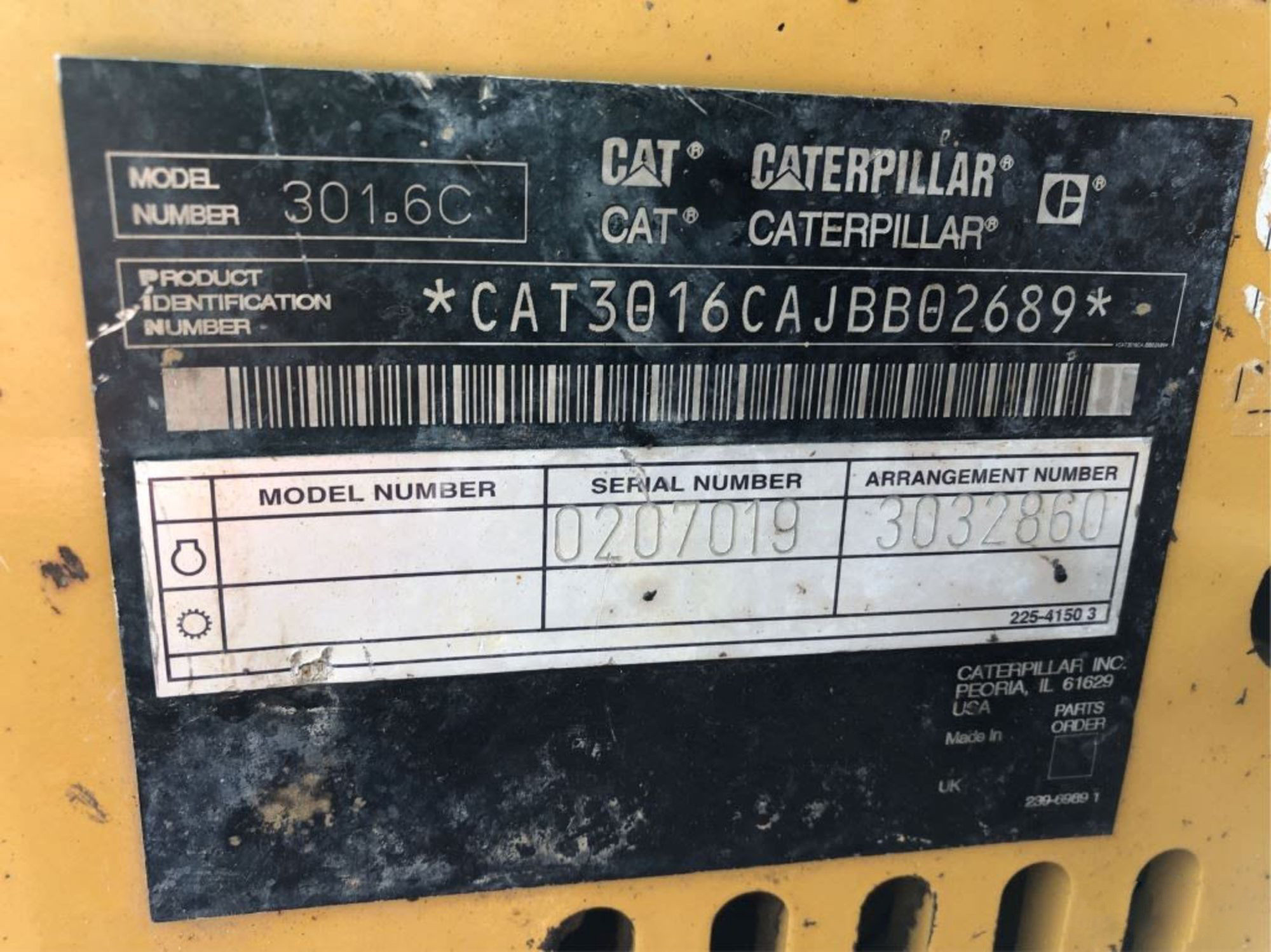 2010 CATERPILLAR 301.6 EXCAVATOR