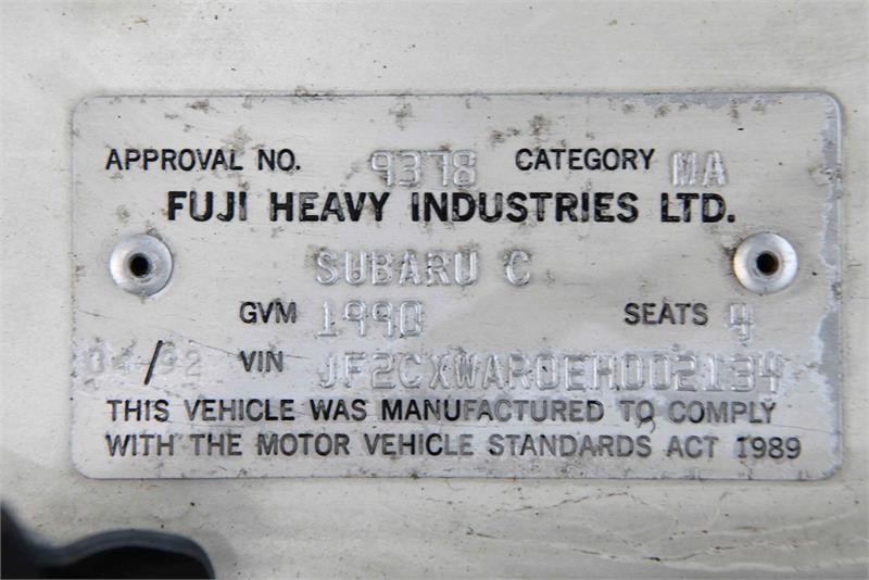 1992 SUBARU SVX 4 SP AUTOMATIC 2D COUPE