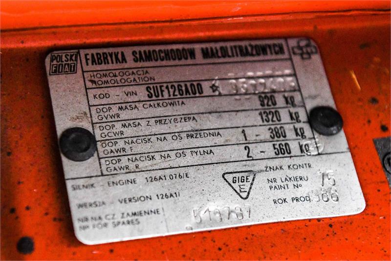 1988 FIAT 126P MANUAL HATCH